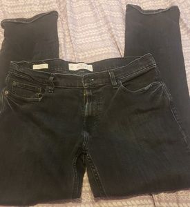 Mens Hollister black jeans slim straight fit 34x32